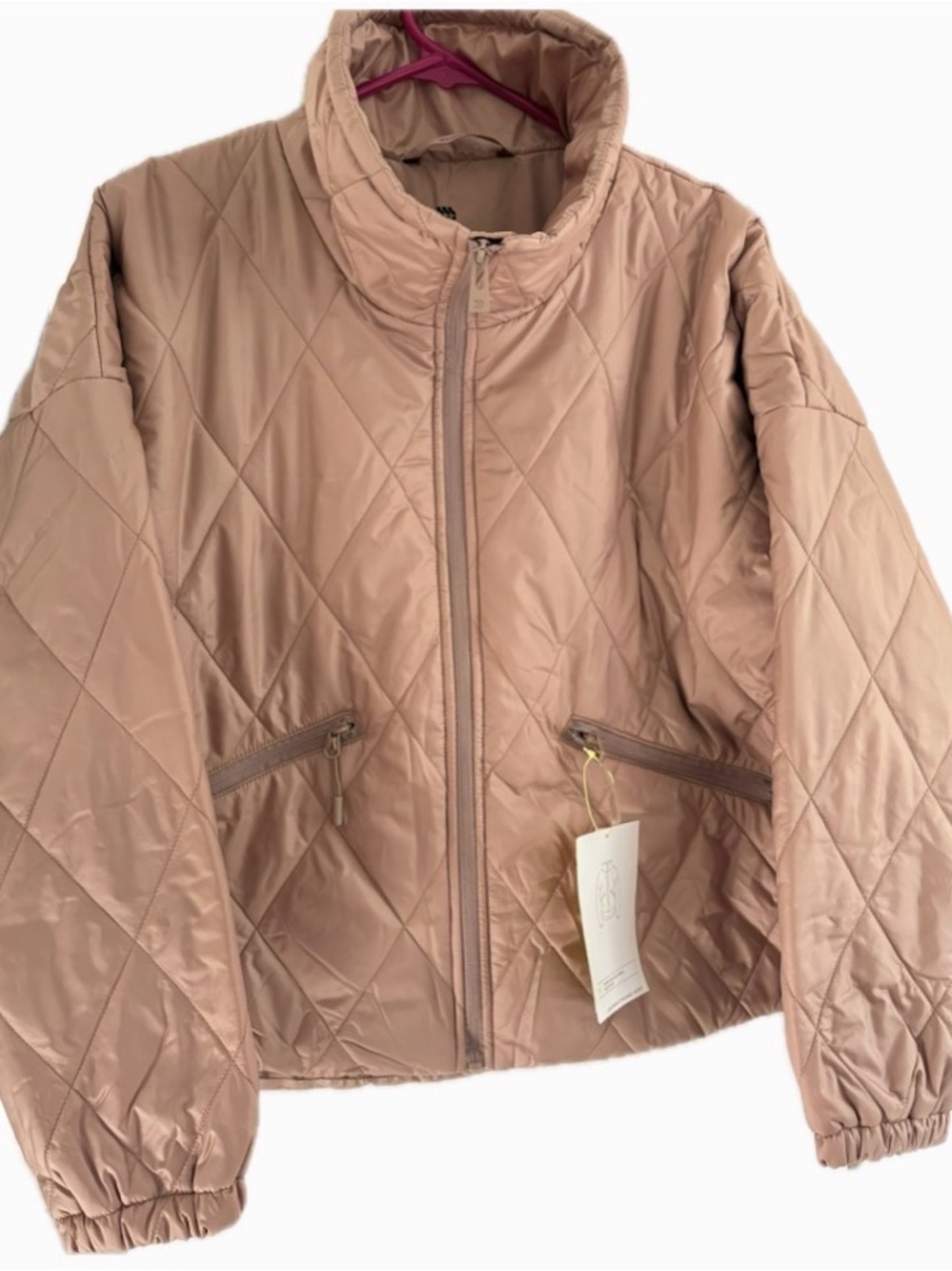all in motion XL Quilted Puffer Jacket in Blush